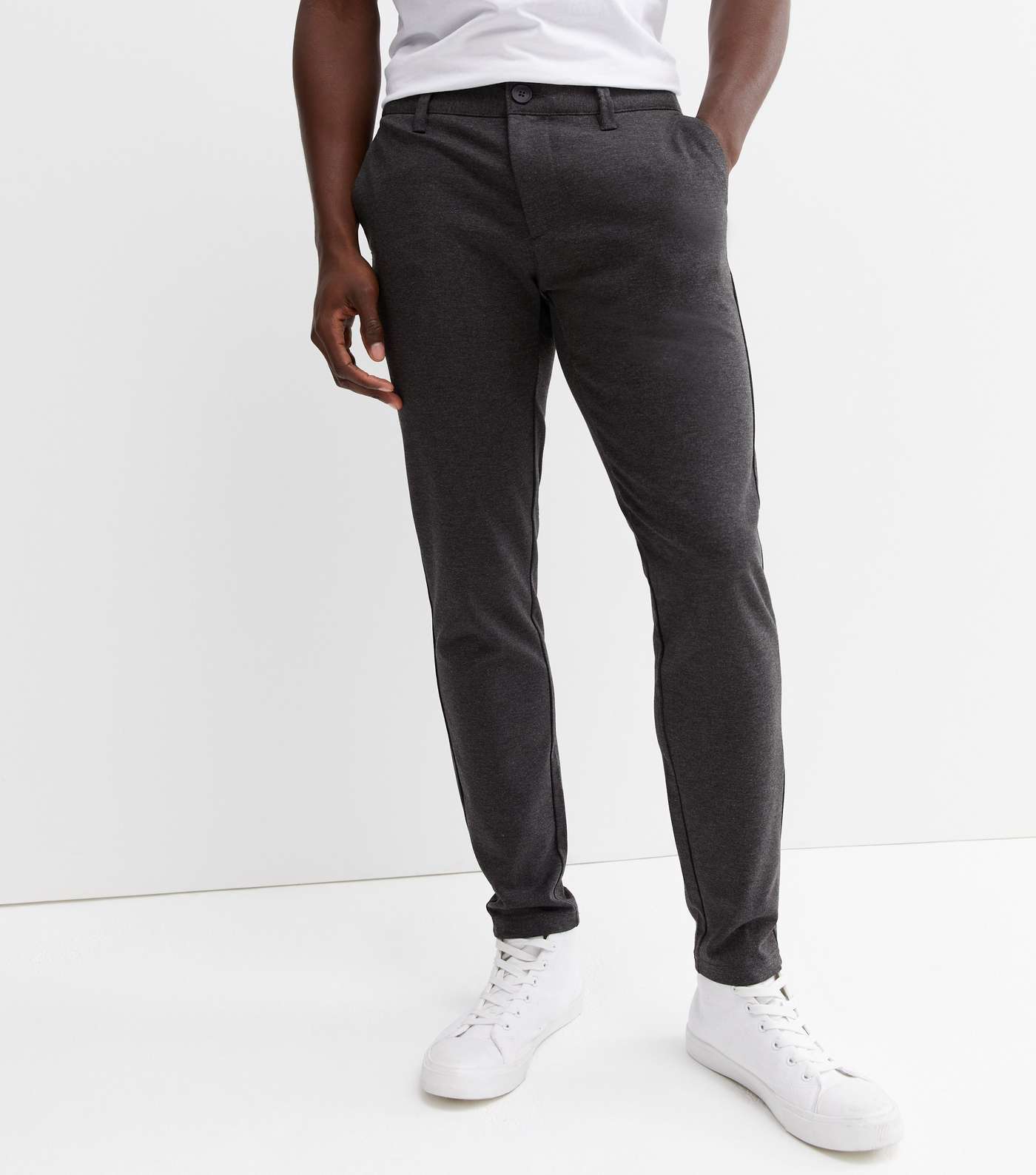 Only & Sons Dark Grey Slim Fit Tapered Trousers Image 2