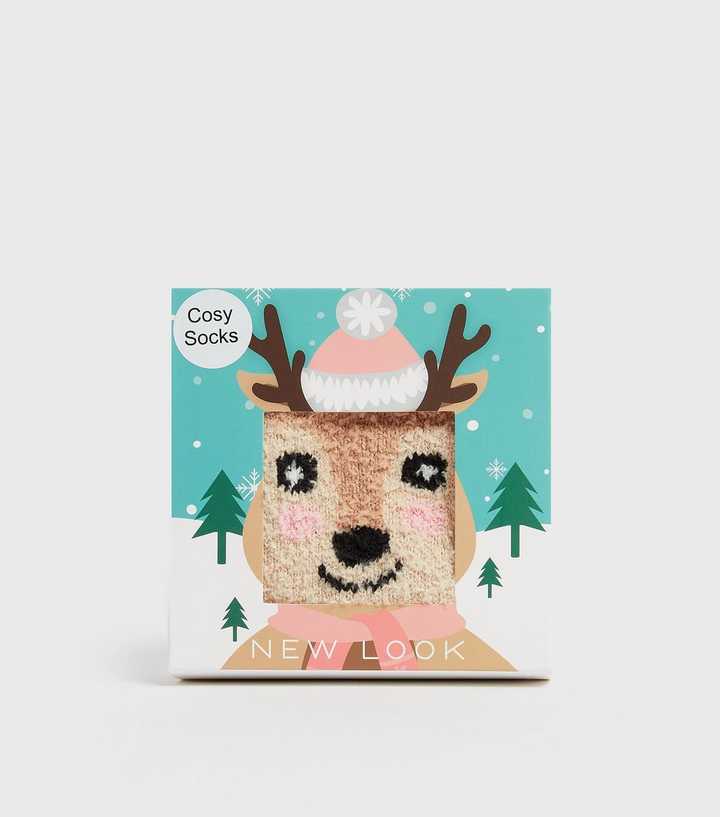 Mink Reindeer Fluffy Socks