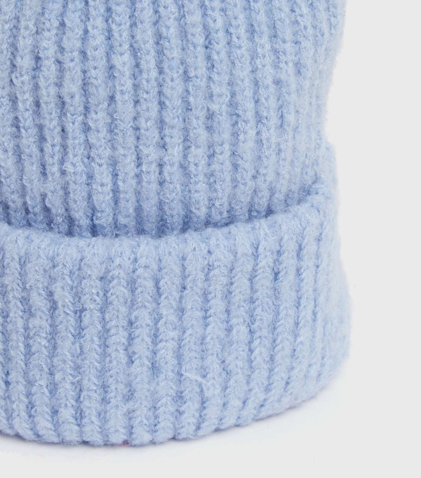Pale Blue Chunky Knit Beanie Image 3
