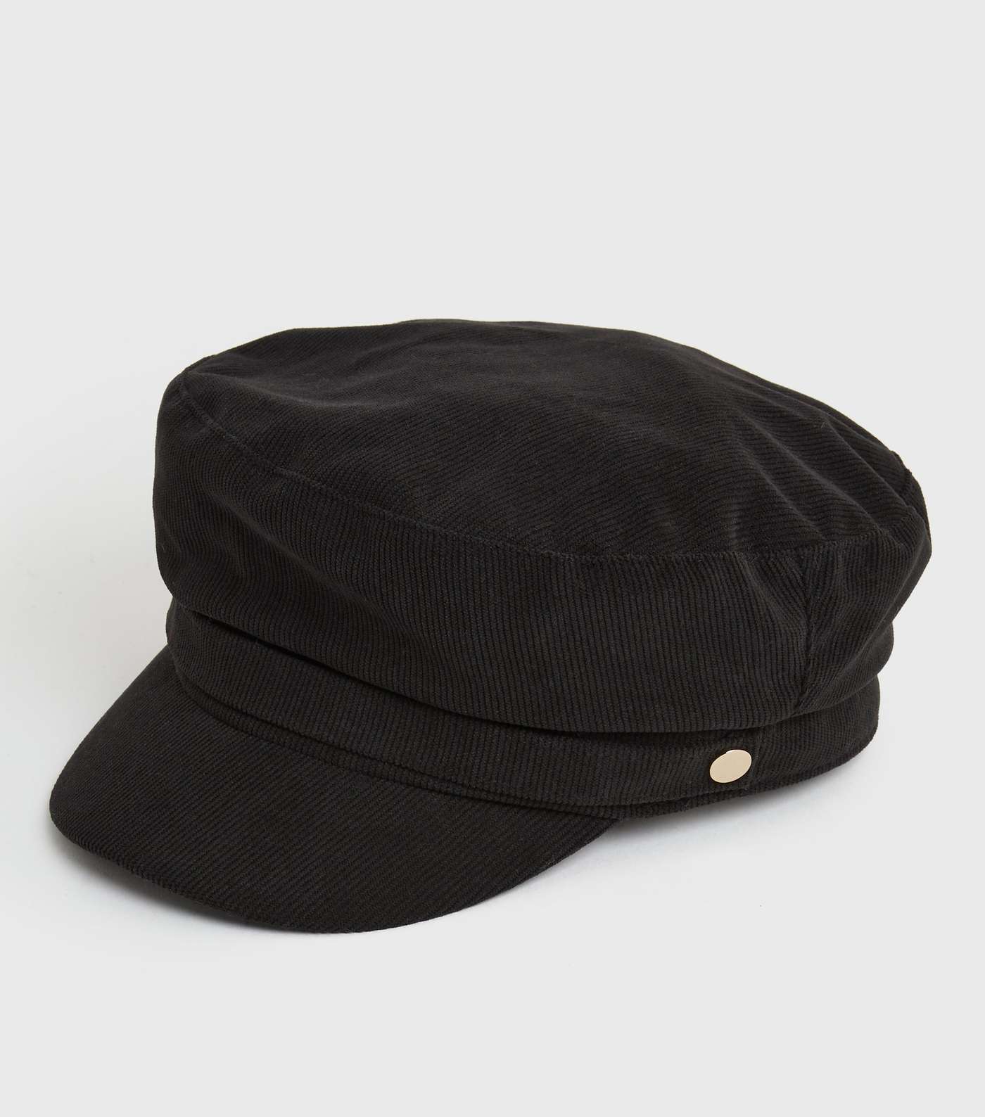 Black Cord Baker Boy Hat Image 2