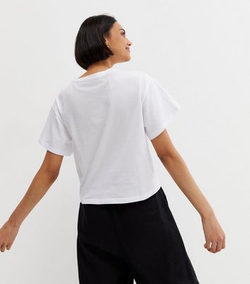 White tie front t shirt Clearance