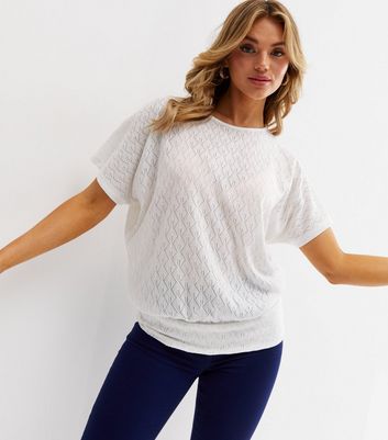 White discount batwing top