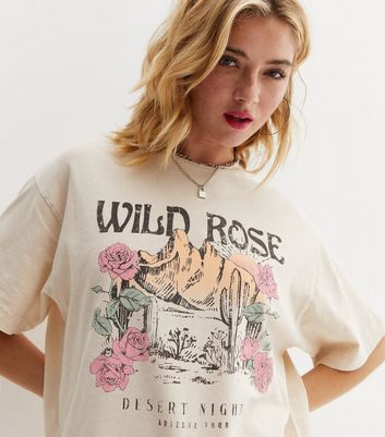 T shirt off outlet white rose