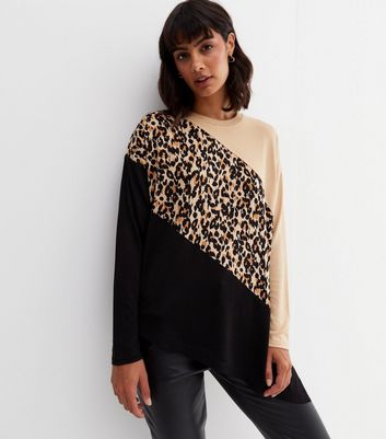 Fine knit leopard print on sale jumper