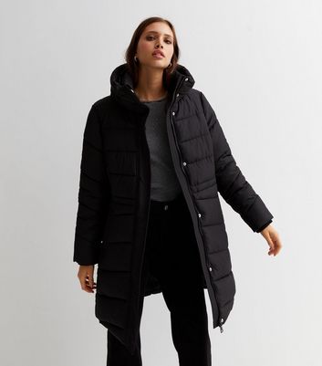 Black mid cheap length padded coat