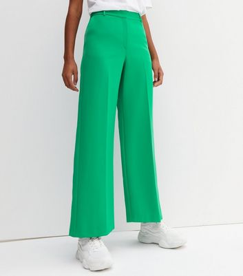 Damen Bekleidung Green Tailored Wide Leg Trousers