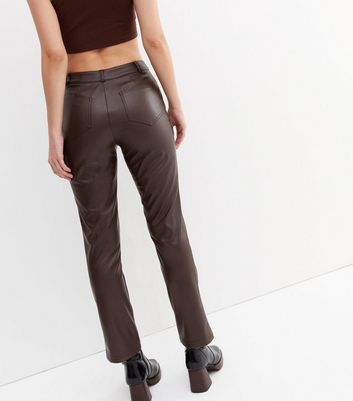 Women's Curve Love Vegan Leather 90s Straight Pant | Women's Sale |  Abercrombie.com