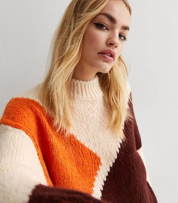 Colour block knitwear sale