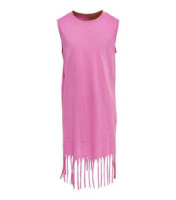 KIDS ONLY Bright Pink Sleeveless Fringe Dress