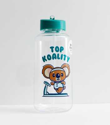 Blue Koala Logo Straw Water Bottle