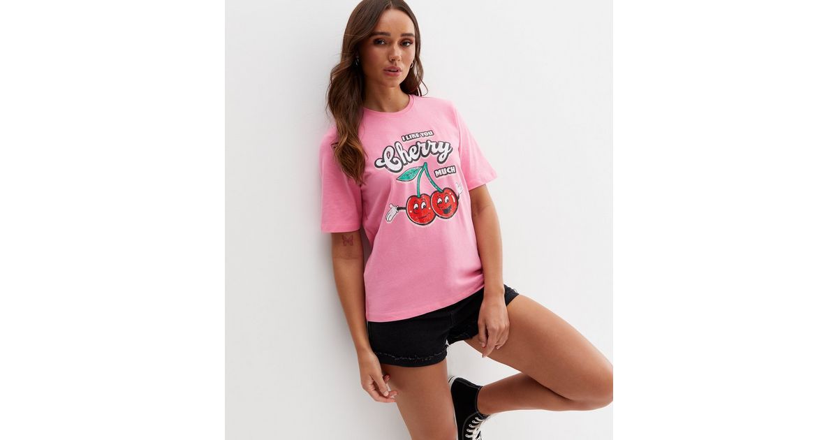 pink cherry shirt