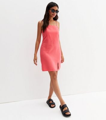 ONLY Coral Linen Blend Strappy Mini 