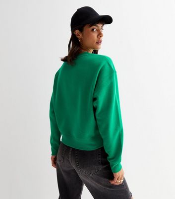 Green crew neck womens sale