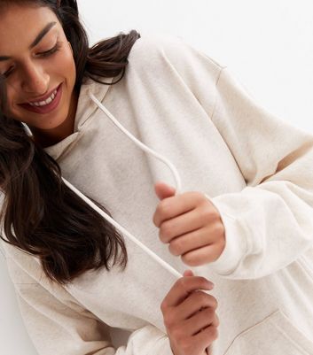 Cream Pocket Front Hoodie