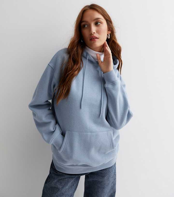 Pale Blue Pocket Front Hoodie