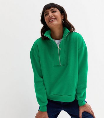 Green store zip sweatshirt