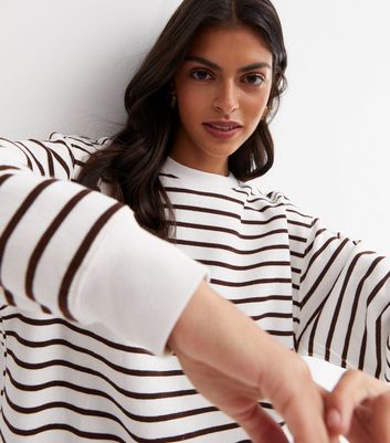 Black and white shop striped sweatshirt womens