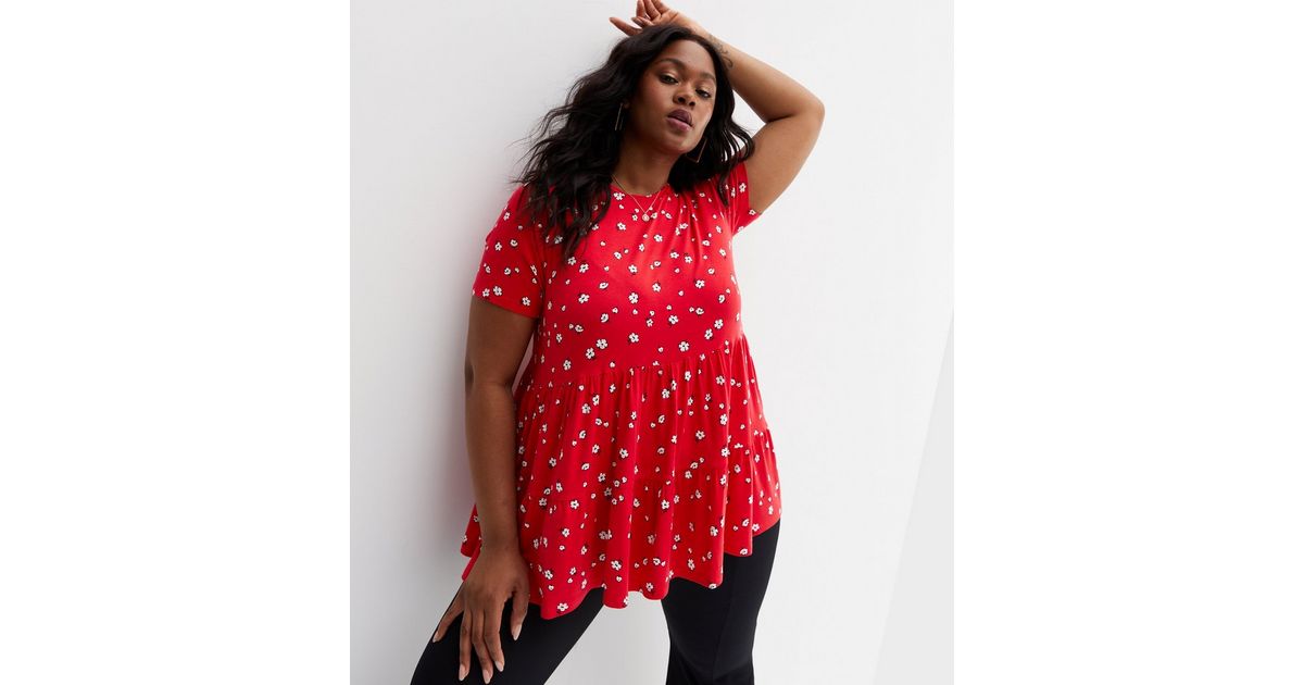 red plus size t shirt