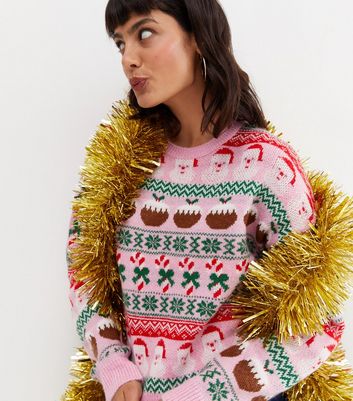 Fair isle discount christmas sweater womens