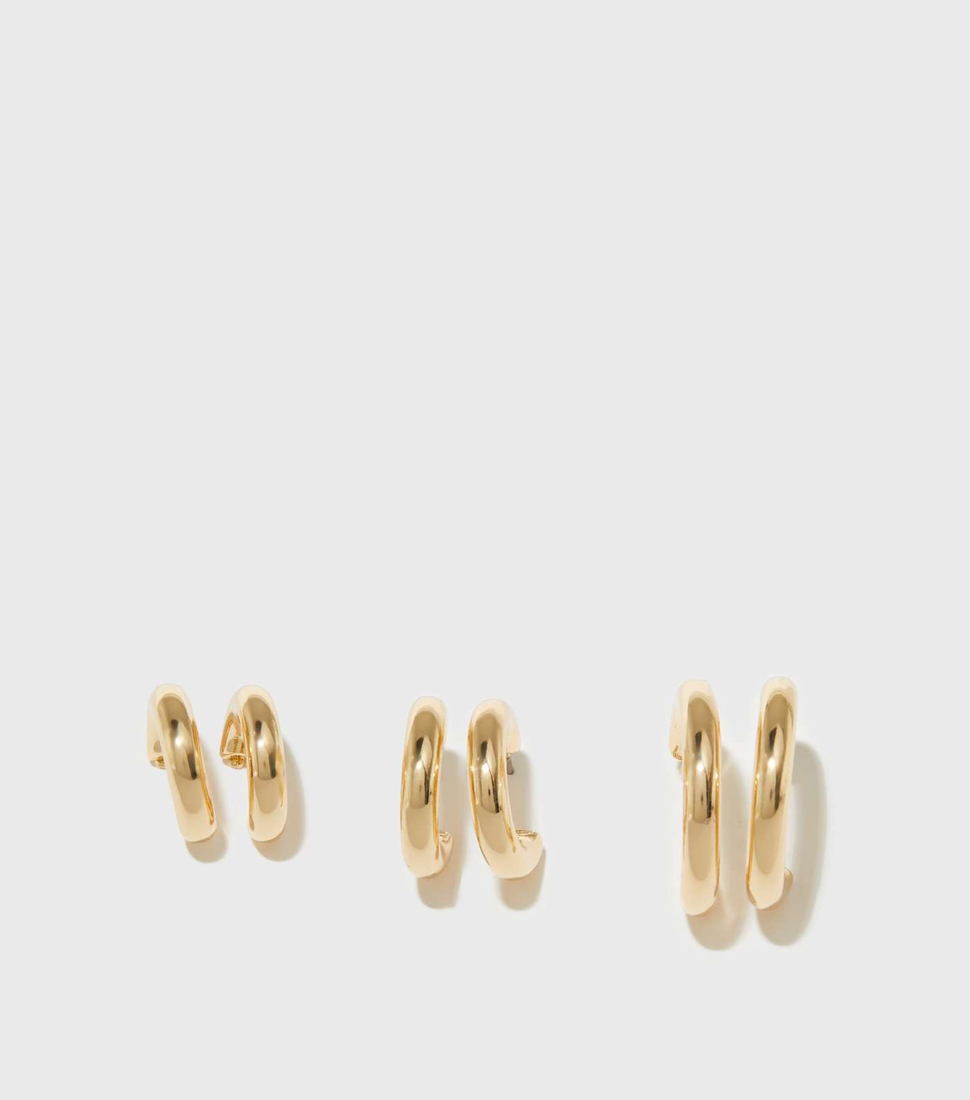 3 Pack Gold Hoop Earrings
