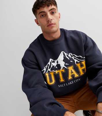 Navy Mountain Utah Logo Sweatshirt
