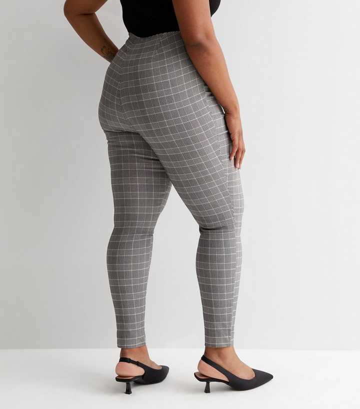 checked leggings new look