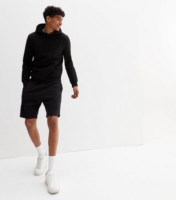 Jack \u0026 Jones Black Jersey Jogger Shorts 