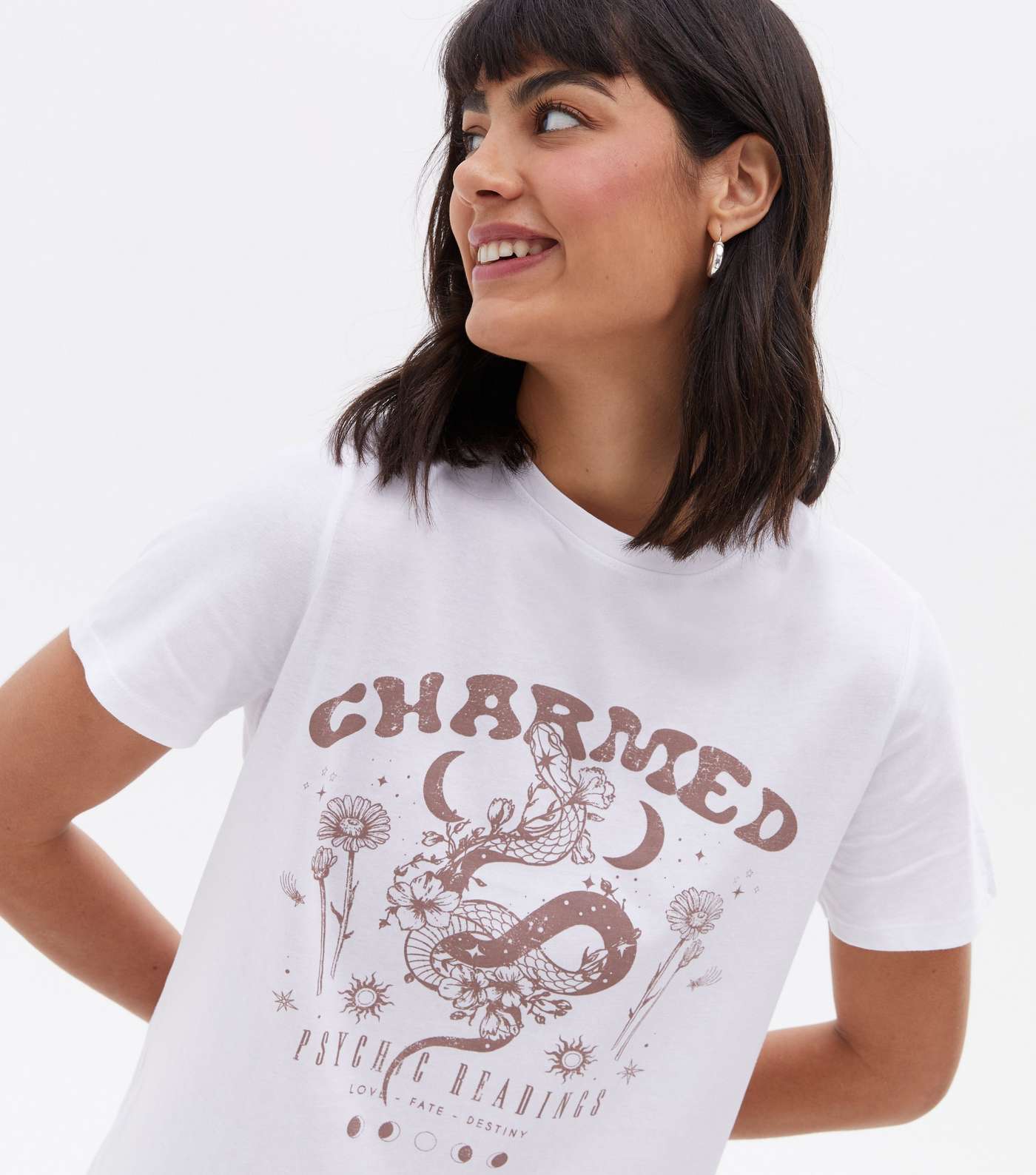 White Snake Charmed Logo T-Shirt Image 2