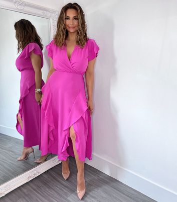 bright fuschia dress