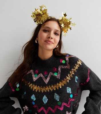 Sequin fair shop isle sweater