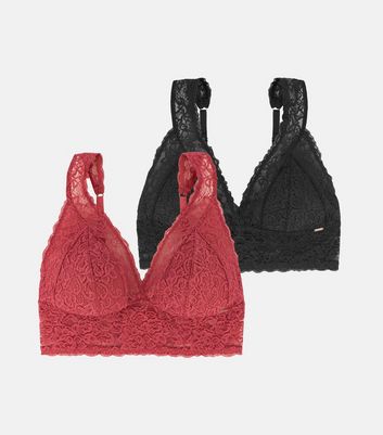 Red and sale black bralette