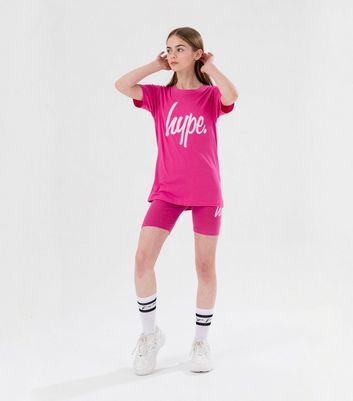 Teenager Bekleidung für Mädchen HYPE KIDS Mid Pink Logo T-Shirt