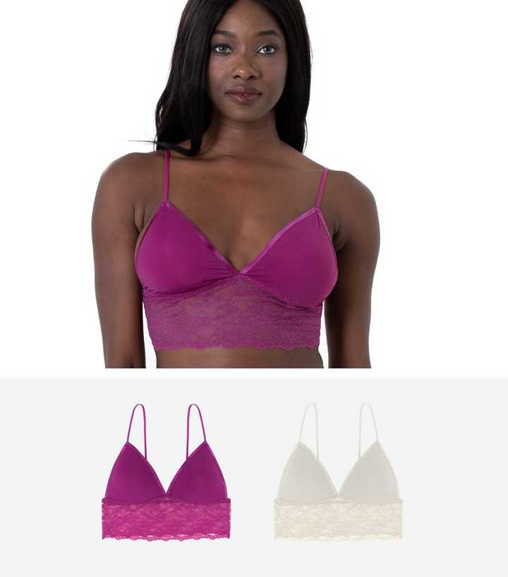 https://media2.newlookassets.com/i/newlook/839344299/womens/clothing/lingerie/dorina-2-pack-purple-and-off-white-lace-bralettes.jpg?strip=true&qlt=50&w=720