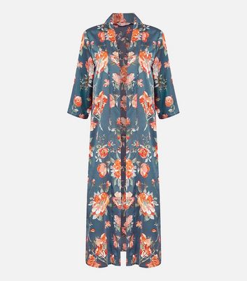 Click to view product details and reviews for Yumi Blue Floral Satin Kimono New Look. Click to view product details and reviews for Yumi Blue Floral Satin Kimono New Look.