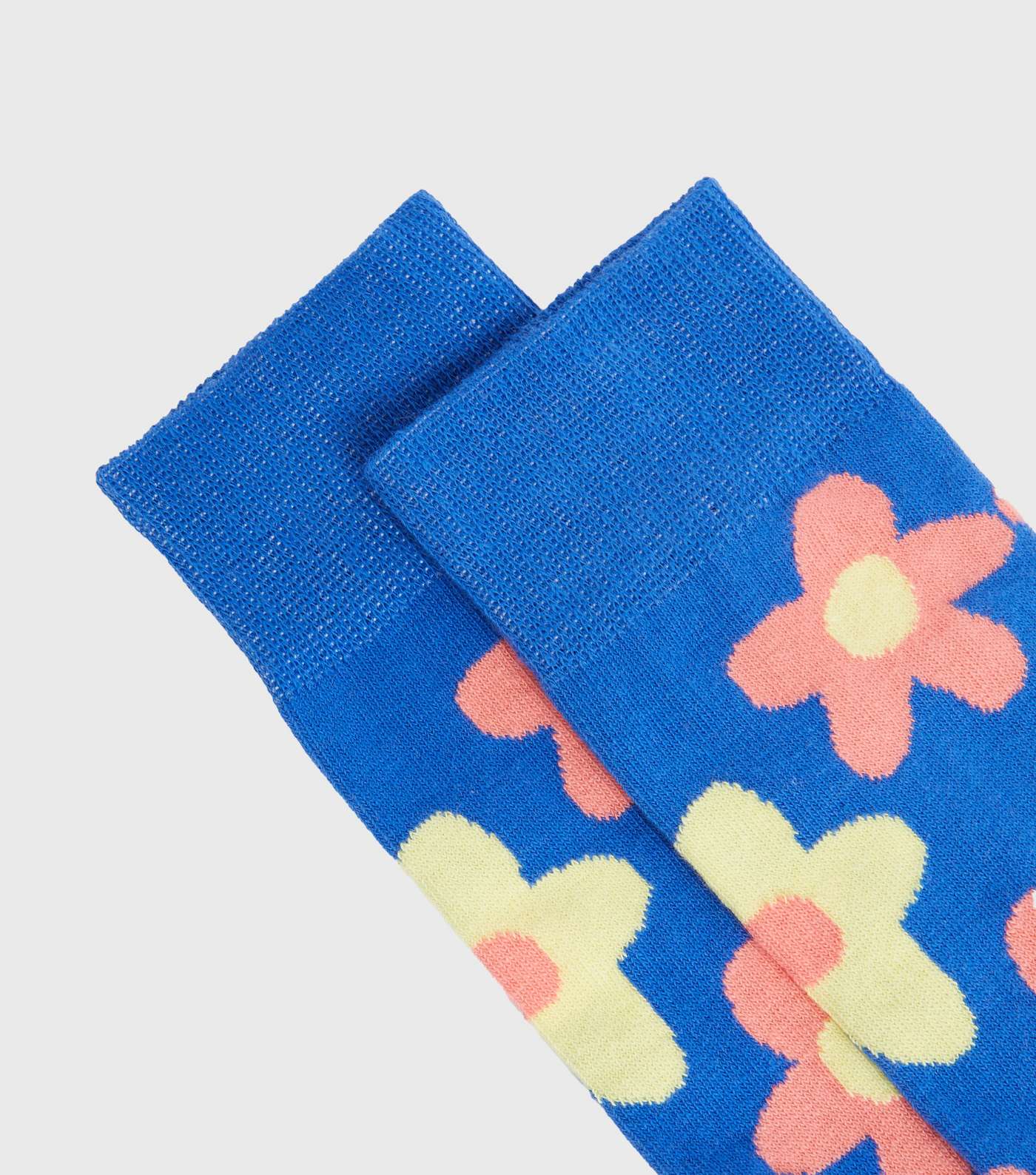Blue Floral Socks Image 2