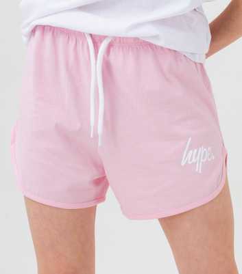 HYPE KIDS Pink Logo Runner Shorts