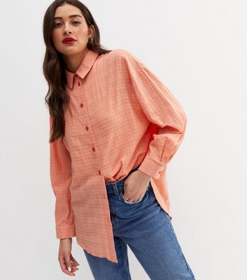 Coral dress deals shirt womens