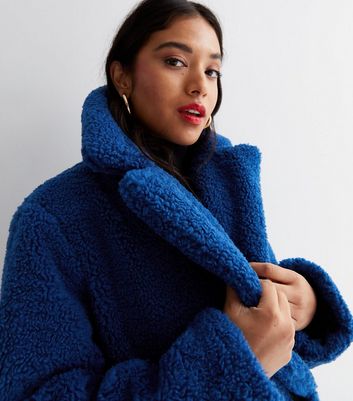 Royal blue teddy on sale coat