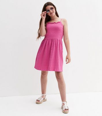 Girls pink skater clearance dress