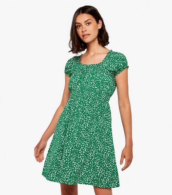 Green skater dress new deals look