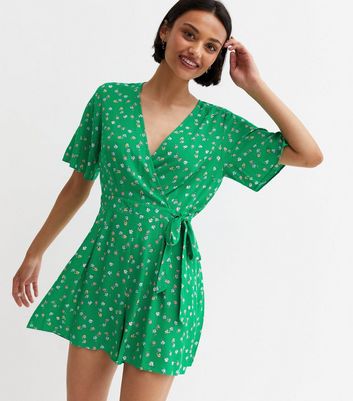 new look ditsy playsuit