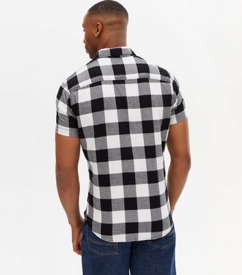 \u0026 Jones White Check Short Sleeve Shirt 