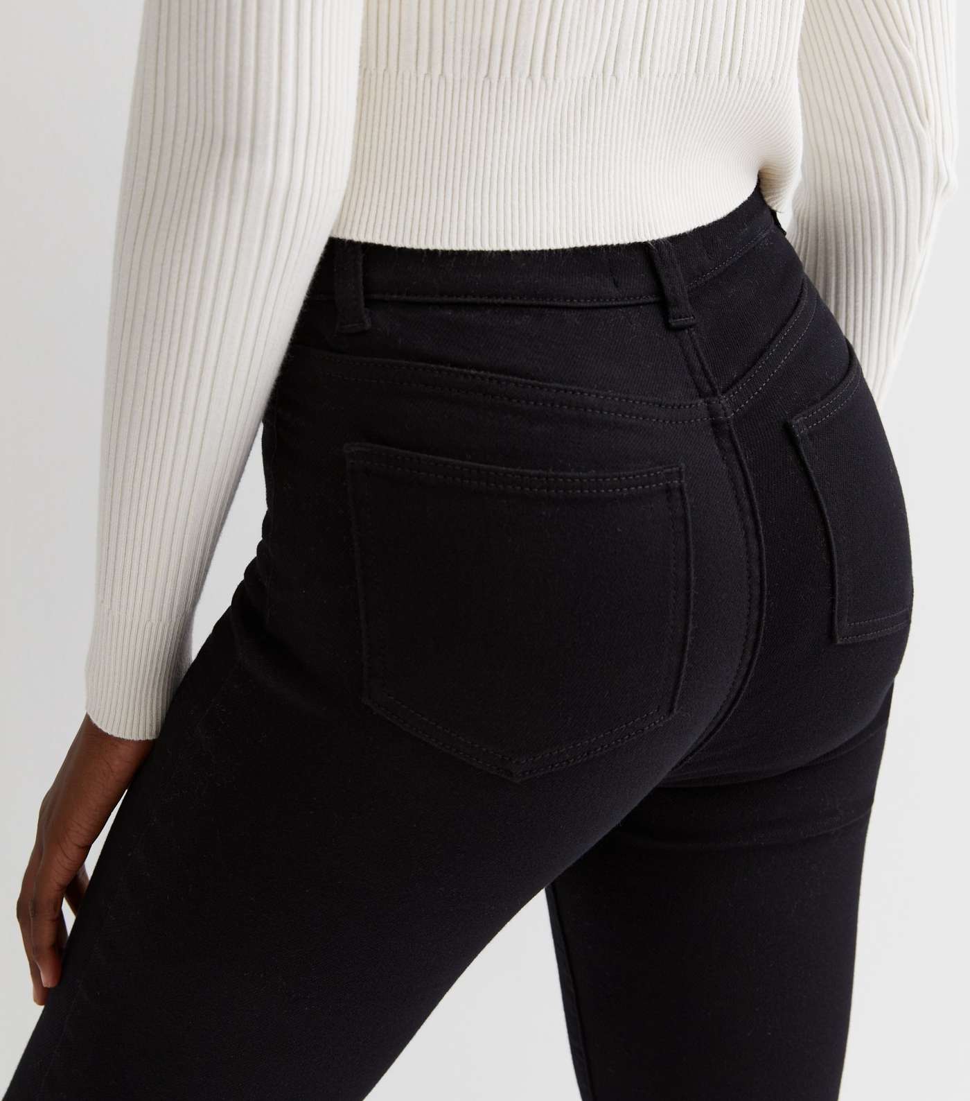 Tall Black High Waist Hallie Super Skinny Jeans Image 3