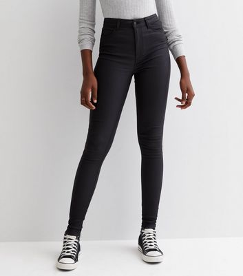 Tall black coated deals skinny jeans