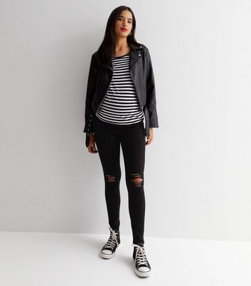 New look black outlet ripped jeans