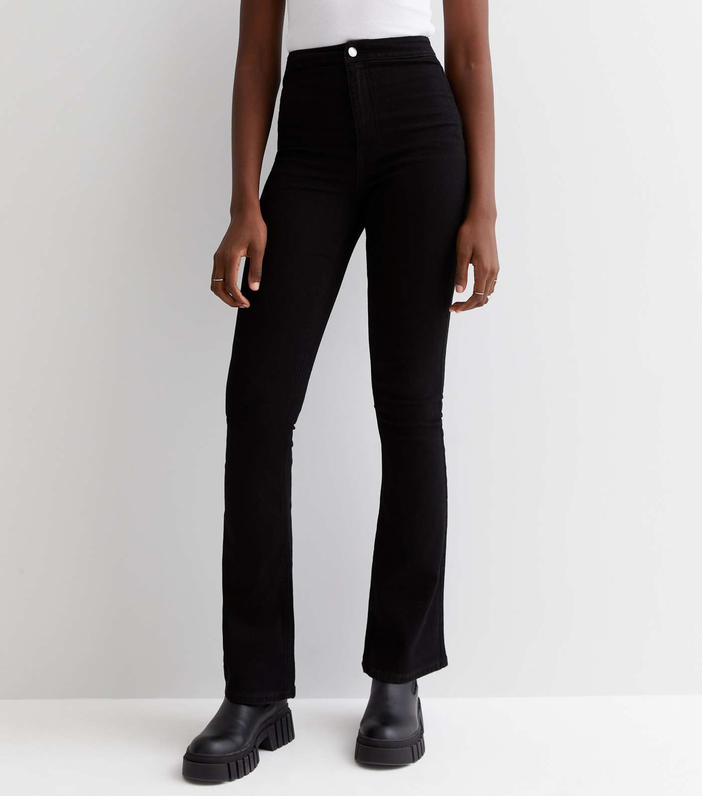 Tall Black Waist Enhance Quinn Bootcut Jeans Image 2