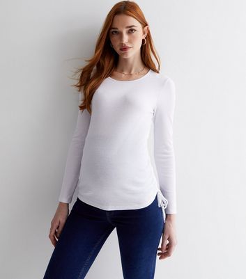 Ruched best sale maternity tops