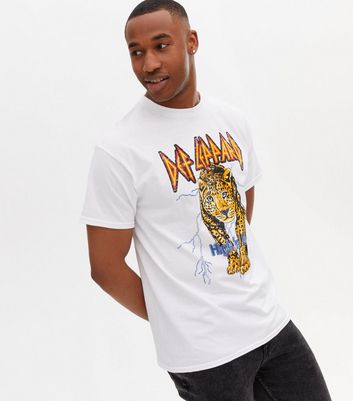 White Def Leppard Logo T-Shirt | New Look