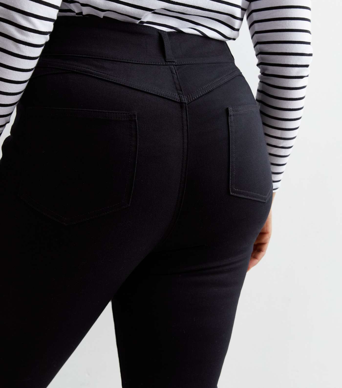 Curves Black Lift & Shape High Waist Yazmin Skinny Jeans Image 5