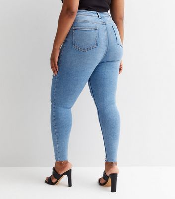 Ripped high rise super sale skinny jeans